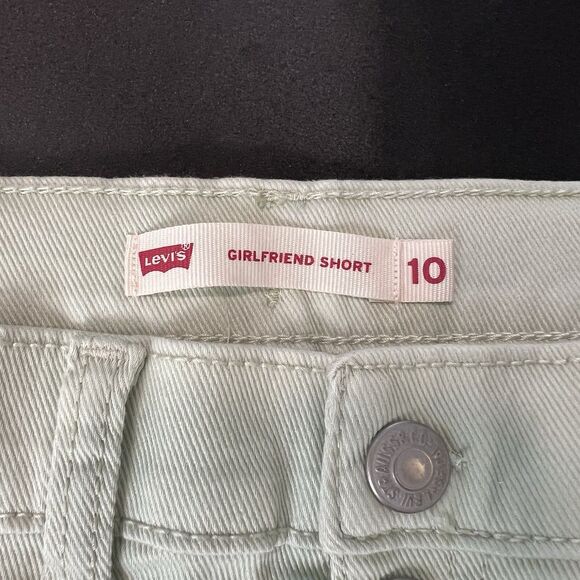 Levi's Stretch Girlfriend Shorts, Mint Green, Size 10 Reg - Picture 11 of 15